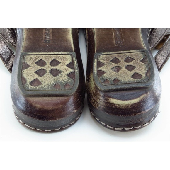 Naturalizer Sz 9.5 M Brown Slide Leather Women Sandals Leanna - Picture 7 of 8